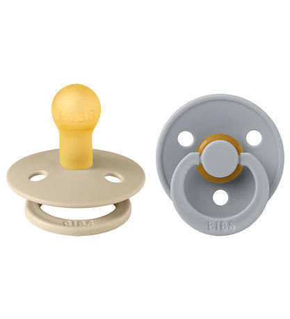 BIBS Colour Schnuller - 2er-Pack - Gr. 1 - Rund - Vanilla/Cloud