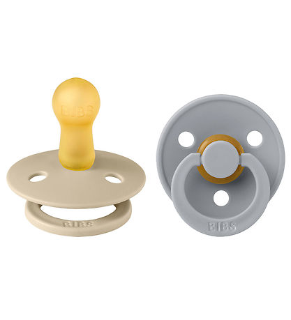 BIBS Colour Schnuller - 2er-Pack - Gr. 2 - Rund - Vanilla/Cloud