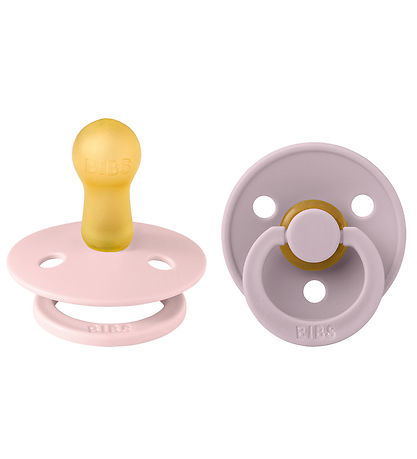 BIBS Colour Pacifiers - 2-Pack - Size 2 - Round - Blossom/Dusky 