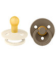 BIBS Colour Nappar - 2-pack - Stl. 1 - Rund - Ivory/Dark Oak