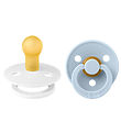 BIBS Colour Schnuller - 2er-Pack - Gr. 1 - Rund - White/Baby Blu
