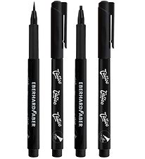 Eberhard Faber Tattoo Marker w. Templates - Skin lettering - 4 p