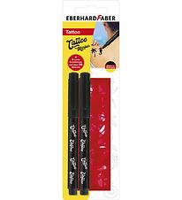 Eberhard Faber Tattoo Marker w. Templates - 2 pcs - Black