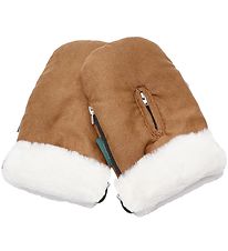 KongWalther Pram Gloves - Østerbro - Faux Fur Brown Bark