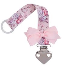 Little Wonders Pacifier Clip - Floral w. Bow/Heart