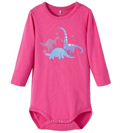 Name It Set - Bodysuit/Trousers/Beanie/Bib - NbfBaba - Fuchsia P