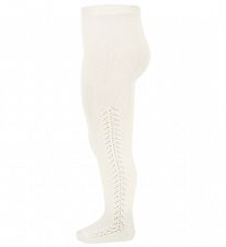 Condor Tights - Cream w. Pointelle