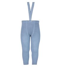 Condor Leggings m. Hängslen - Ull/Akryl - Blåaktig