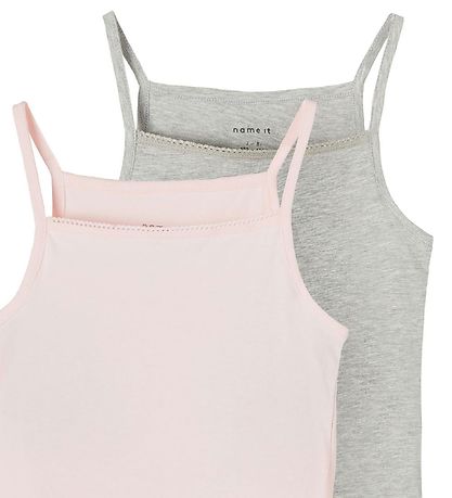 Name It Undershirt - Noos - NkfStrap - 2-Pack - Barely Pink & Gr