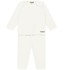Bonton Sett - Flíspeysa/Flísbuxur - Fílabeinshvítt