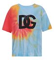 Dolce & Gabbana T-shirt - Eden - Blue/Orange w. Logo