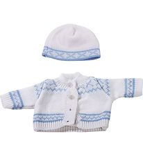 Götz Dúkkuföt - Blússa/Húfa - 30-33cm - Blue Noregur