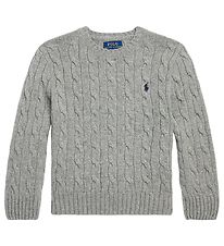 Polo Ralph Lauren Bluse - Uld - Classics ll - Gråmeleret