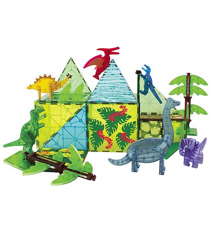 Ensemble d'aimants Magna-Tiles - 50 Parties - Dino World XL