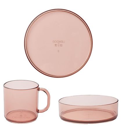Liewood Dinner Set - Tritan - Siva - 3 Parts - Dusty Raspberry