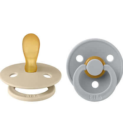 BIBS Colour Pacifiers - 2-Pack - Size 2 - Symmetrical - Vanilla/