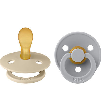 BIBS Colour Pacifiers - 2-Pack - Size 1 - Symmetrical - Vanilla/