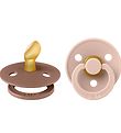 BIBS Colour Pacifiers - 2-Pack - Size 2 - Anatomical - Blush/Woo