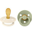 BIBS Colour Pacifiers - 2-Pack - Size 1 - Symmetrical - Ivory/Sa