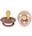 BIBS Colour Pacifiers - 2-Pack - Size 1 - Symmetrical - Blush/Wo