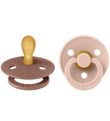 BIBS Colour Pacifiers - 2-Pack - Size 1 - Symmetrical - Blush/Wo