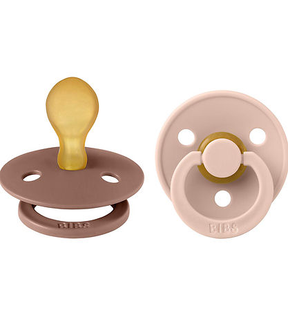 BIBS Colour Pacifiers - 2-Pack - Size 2 - Symmetrical - Blush/Wo