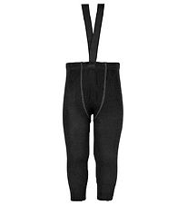 Condor Leggings m. Hängslen - Ull/Akryl - Svart