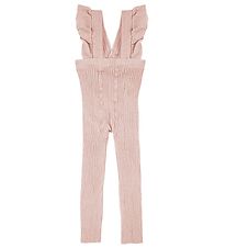 Condor Leggings m. Hängslen - Rib - Rosa