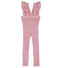 Condor Leggings m. Hängslen - Rib - Rosa