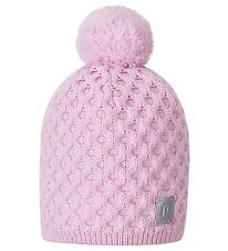 Reima Húfa M. Flís - Ull/Pólýester - Nyksund - Pale Rose M. Pom