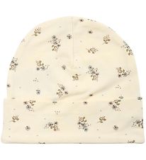 Petit by Sofie Schnoor Beanie - Antique White w. Flowers