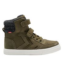Hummel Kuldaskór - Stadil Winter High JR - Dark Olive