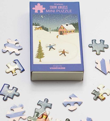 Vissevasse Puzzel - Mini - 10x13 cm - Snow Angels