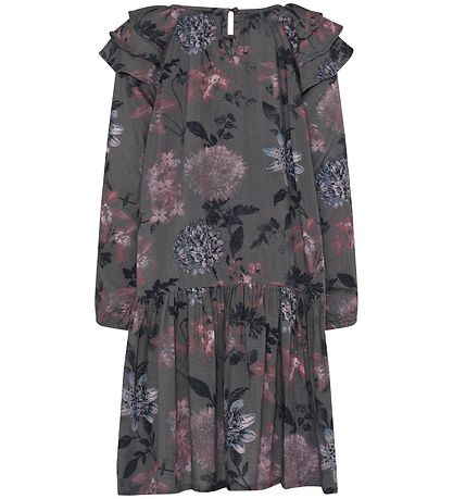 Minymo Dress - Smoked Pearl w. Flowers