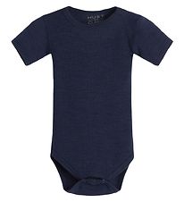 Hust and Claire Romper s/s - Inzet - Rib - Wol - Navy