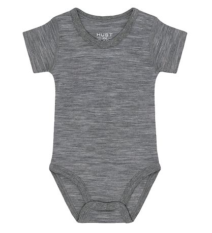Hust and Claire Bodysuit s/s - Wool - Bola - Grey Melange