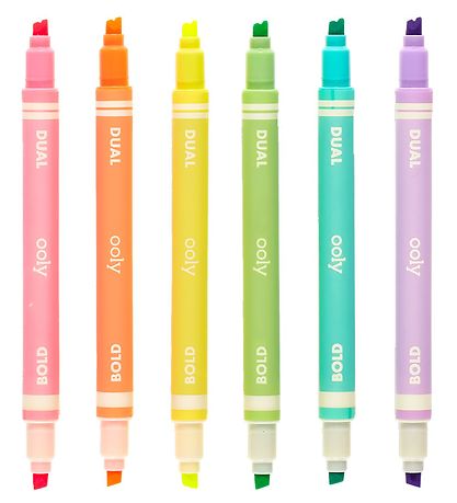 Ooly Highlighters - 6 pcs - Dual Liner Neon Highlighter
