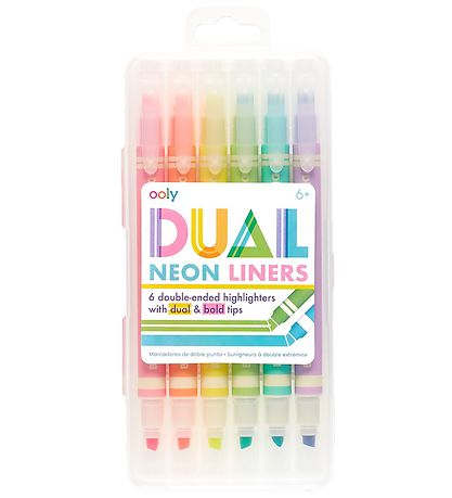 Ooly Highlighters - 6 pcs - Dual Liner Neon Highlighter