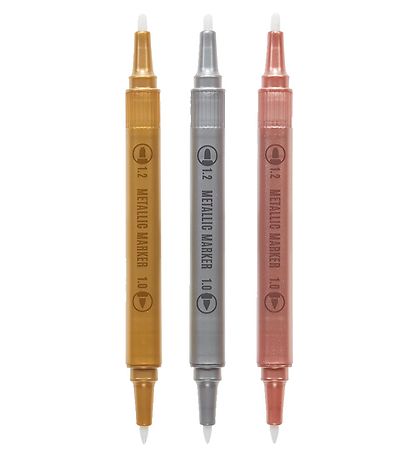 Ooly Double-Sided Markers - 3 Pcs - Modern Trio Dual Tip Metalli