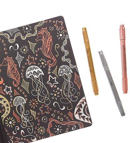 Ooly Double-Sided Markers - 3 Pcs - Modern Trio Dual Tip Metalli