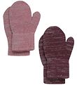 CeLaVi Mittens - Wool/Polyester - 2-Pack - Rose Brown w. Reflex