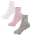Puma Sokkar - Kids Regular Crew - 3 Pakki - Rose Vatn