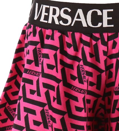 Shorts en Molleton Versace - Fuchsia av. Noir