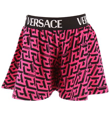 Shorts en Molleton Versace - Fuchsia av. Noir