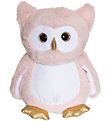 Teddykompaniet Soft Toy - Glow-In-The-Dark Owl - 23 cm - Pink