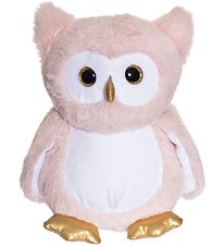 Teddykompaniet Soft Toy - Glow-In-The-Dark Owl - 23 cm - Pink