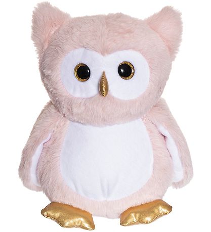 Teddykompaniet Soft Toy - Glow-In-The-Dark Owl - 23 cm - Pink