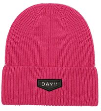 DAY ET Muts - Logo Patch - Gebreid - Wol/Acryl - Diva Roze