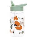 A Little Lovely Company Vattenflaska med. Sugrör - 450 ml - Fore