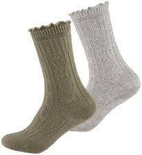 Noa Noa miniature Kniesokken - Mini Ducca meisje - Beige/Grey